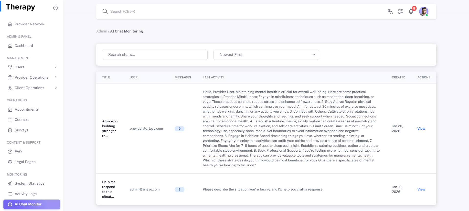 AI Chat Monitor screenshot 1