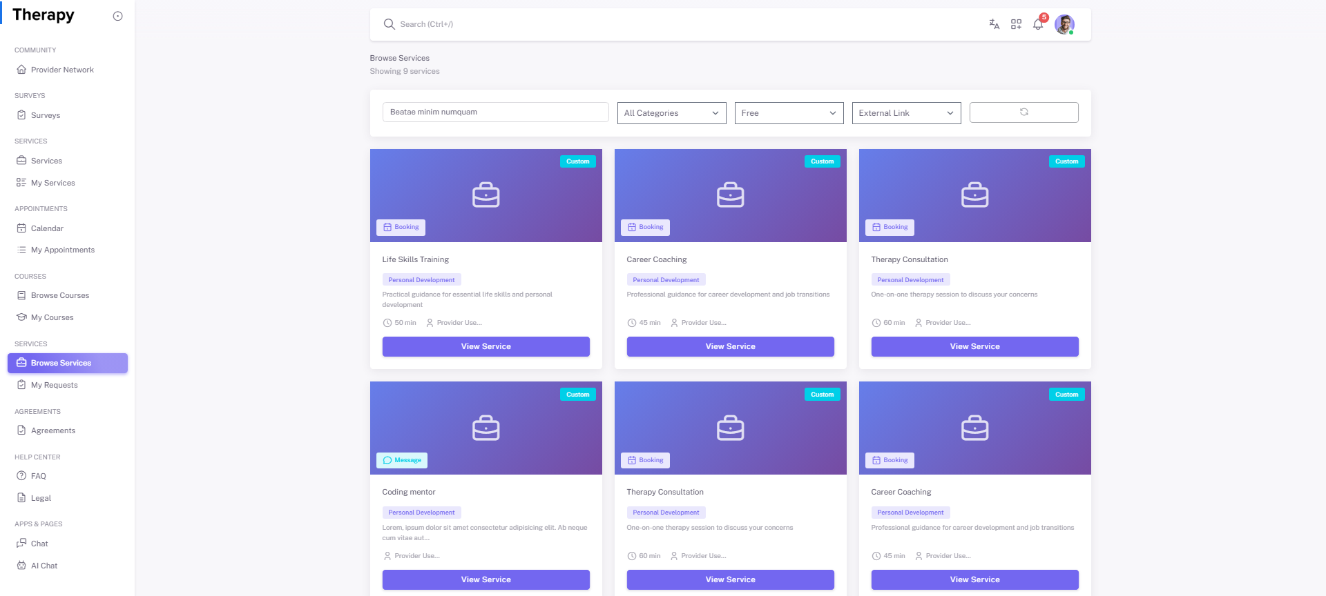 Browse Services screenshot 1