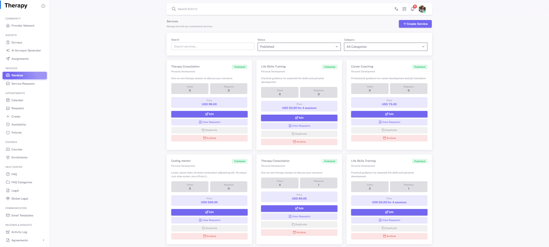 My Services screenshot 1